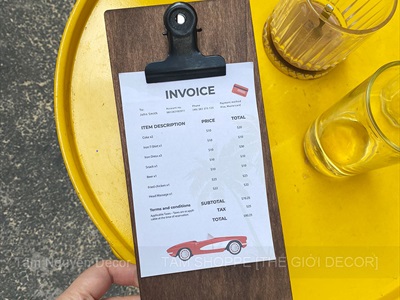 Bìa kẹp Bill gỗ giấy A6 [Dày dặn - Chuẩn đẹp] BIAKEP-02